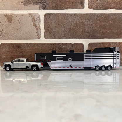 1/64 Black 4H 18' 6" LQ Trailer Stock Combo(High Detail)