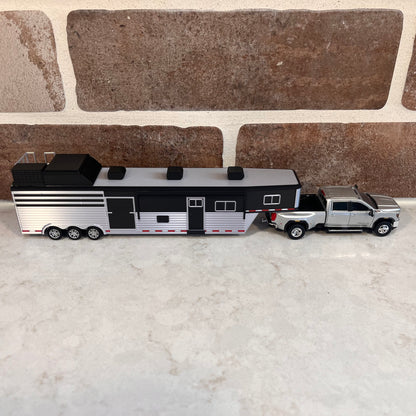 1/64 Black 4H 18' 6" LQ Trailer Stock Combo(High Detail)