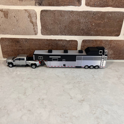 1/64 Black 4H 18' 6" LQ Trailer Stock Combo(High Detail)