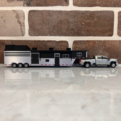 1/64 Black 4H 18' 6" LQ Trailer Stock Combo(High Detail)